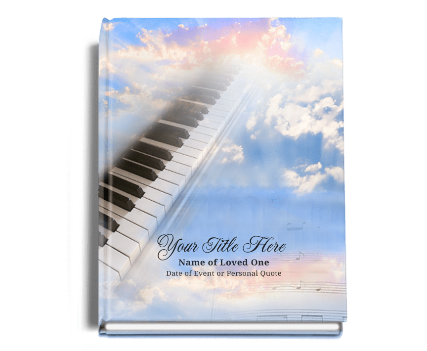 Ivory Perfect Bind Memorial Funeral Guest Book - The Funeral Program Site