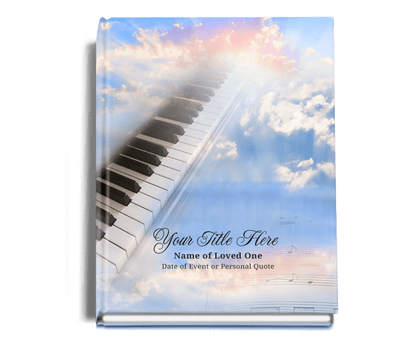 Ivory Perfect Bind Memorial Funeral Guest Book - The Funeral Program Site