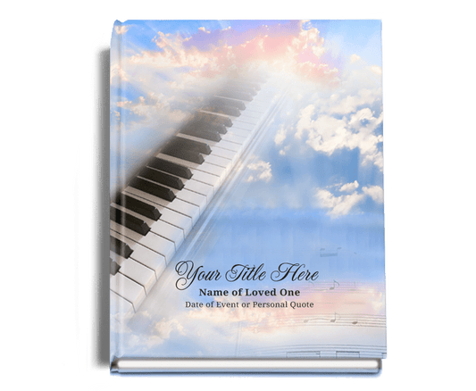 Ivory Perfect Bind Memorial Funeral Guest Book - The Funeral Program Site