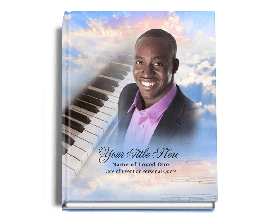 Ivory Perfect Bind Memorial Funeral Guest Book - The Funeral Program Site