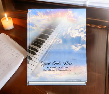 Ivory Perfect Bind Memorial Funeral Guest Book - The Funeral Program Site