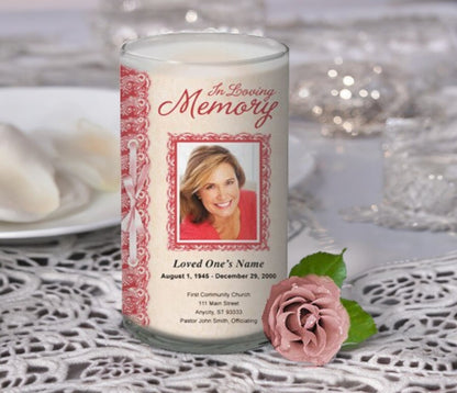 Jasper Personalized Glass Memorial Candle