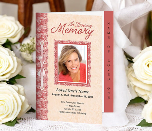 Jasper 4-Sided Graduated Funeral Program Template