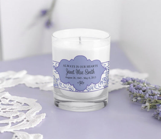 Jennifer Personalized Memorial Votive Candle - The Funeral Program Site