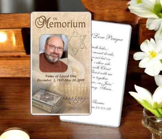 Jewish Prayer Card Template - The Funeral Program Site