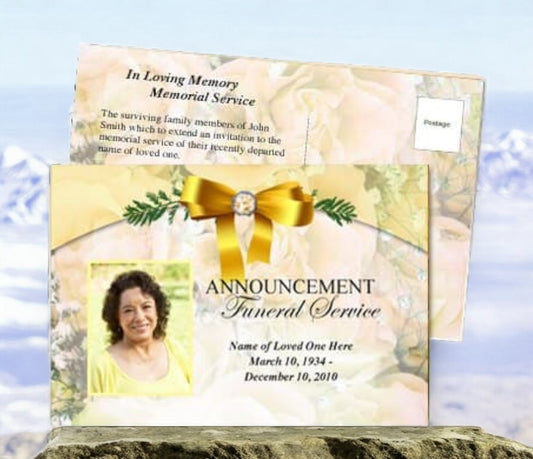 Joyful Funeral Announcement Template