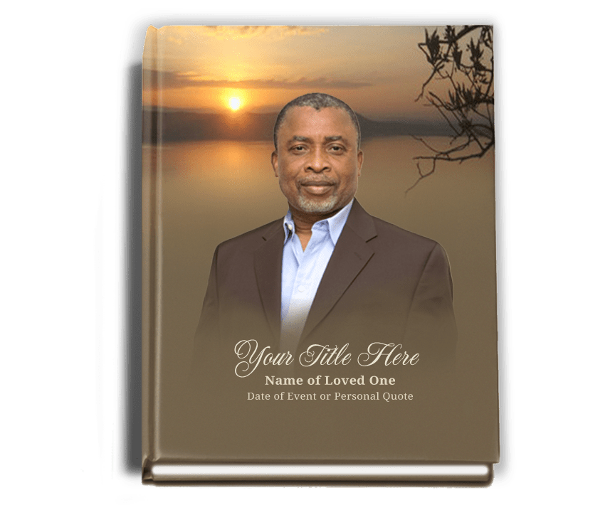 Kenya Perfect Bind Memorial Funeral Guest Book - The Funeral Program Site