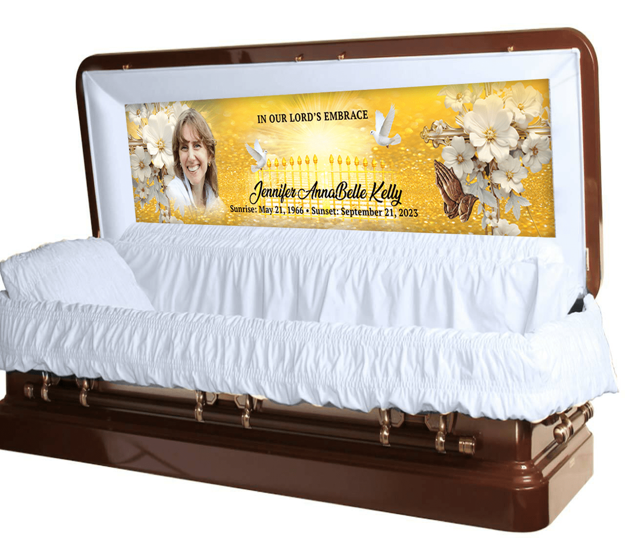 Kingdom Casket Panel Insert - Full or Half Couch - The Funeral Program Site