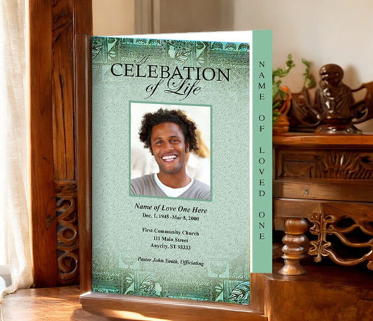 Kwanzaa 4 - Sided Graduated Funeral Program Template - The Funeral Program Site