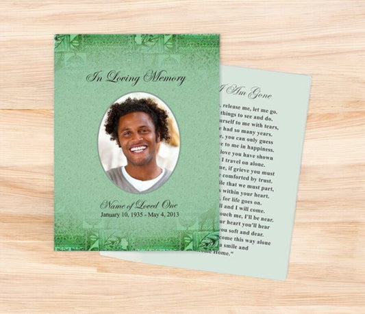 Kwanzaa Small Memorial Card Template - The Funeral Program Site