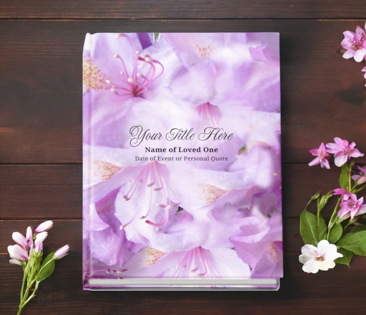 Lavender Perfect Bind Memorial Funeral Guest Book - The Funeral Program Site