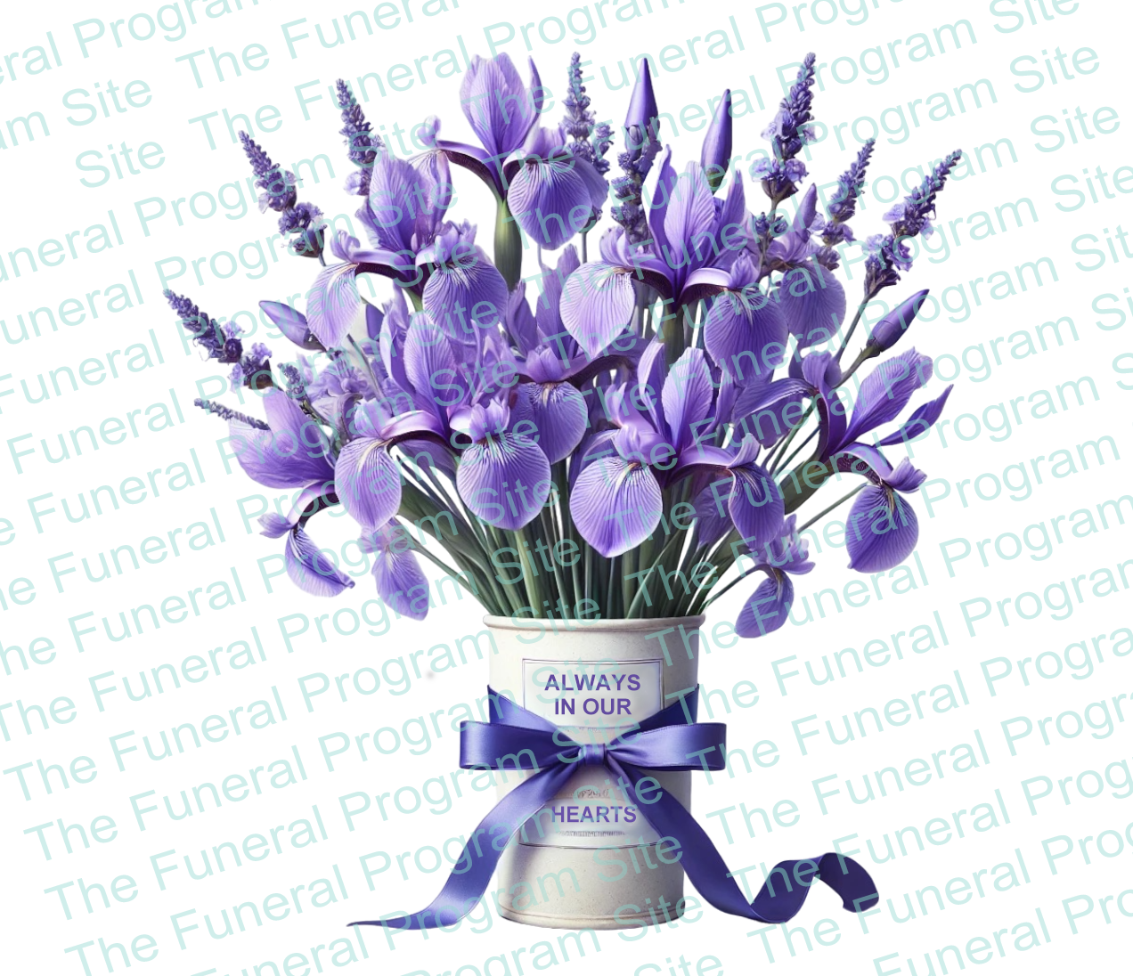 Iris Flowers Funeral Clip Art