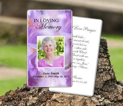 Lavender Prayer Card Template