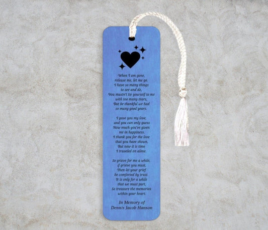 Leatherette Memorial Bookmark To Those Who Loved Me Poem - The Funeral Program Site