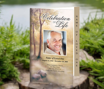 Legacy 4 - Sided Graduated Funeral Program Template - The Funeral Program Site