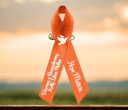 Leukemia Cancer Ribbon (Orange) - Pack of 10 - The Funeral Program Site