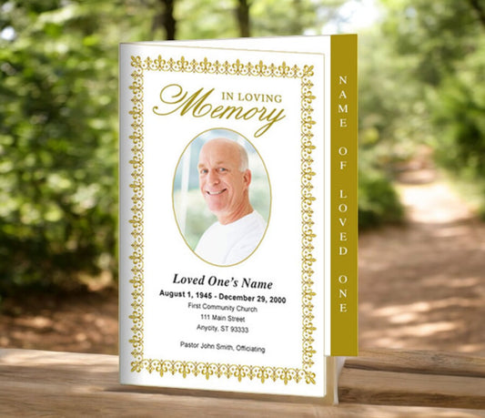 Lexington 4-Sided Graduated Funeral Program Template