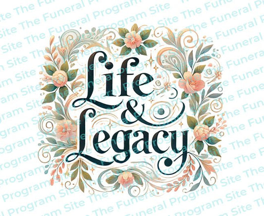 Life Legacy Funeral Program Title - The Funeral Program Site