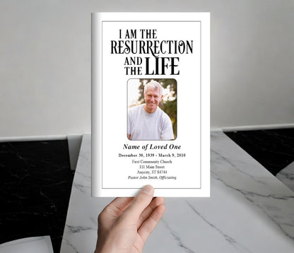 Life Funeral Program Template