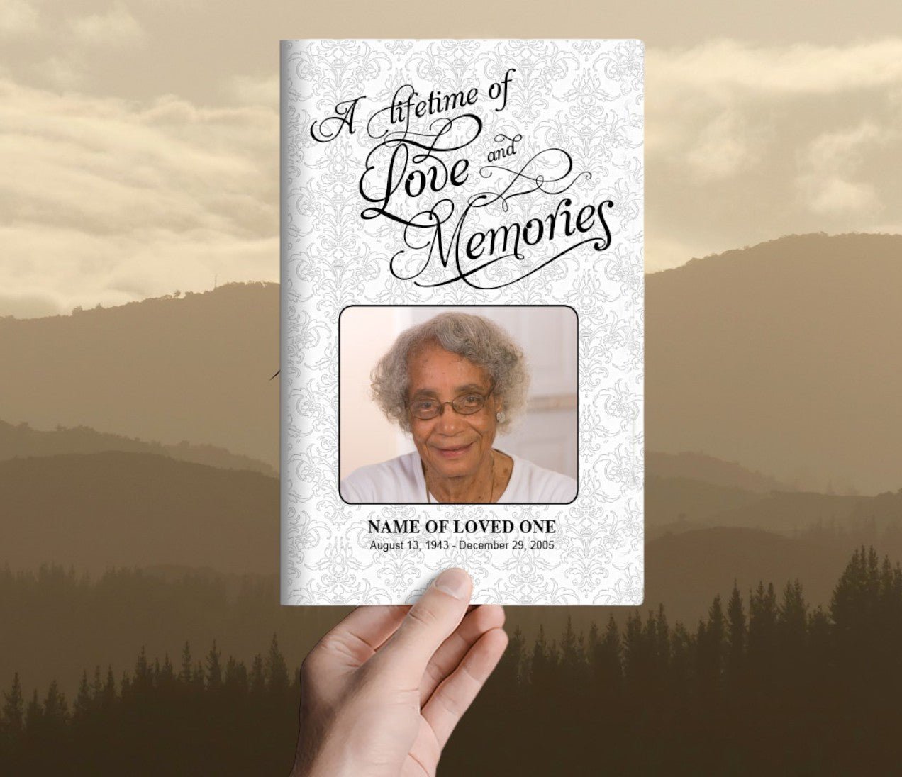 Lifetime Funeral Program Template - The Funeral Program Site