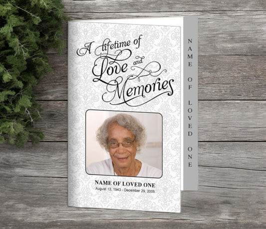 Lifetime 4-Sided Graduated Funeral Program Template