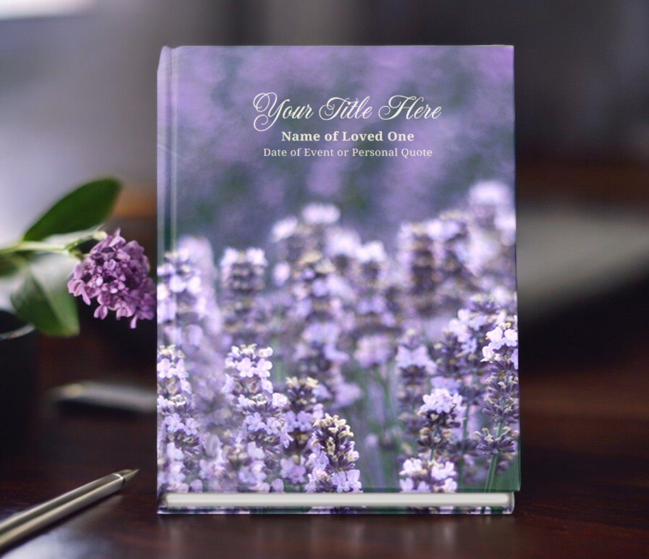 Lilac Perfect Bind Memorial Funeral Guest Book - The Funeral Program Site