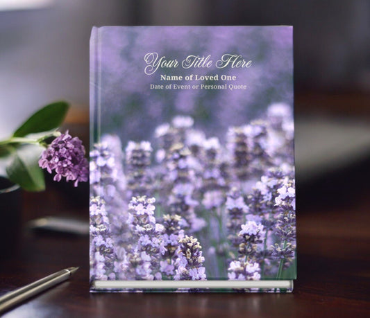 Lilac Perfect Bind Memorial Funeral Guest Book - The Funeral Program Site