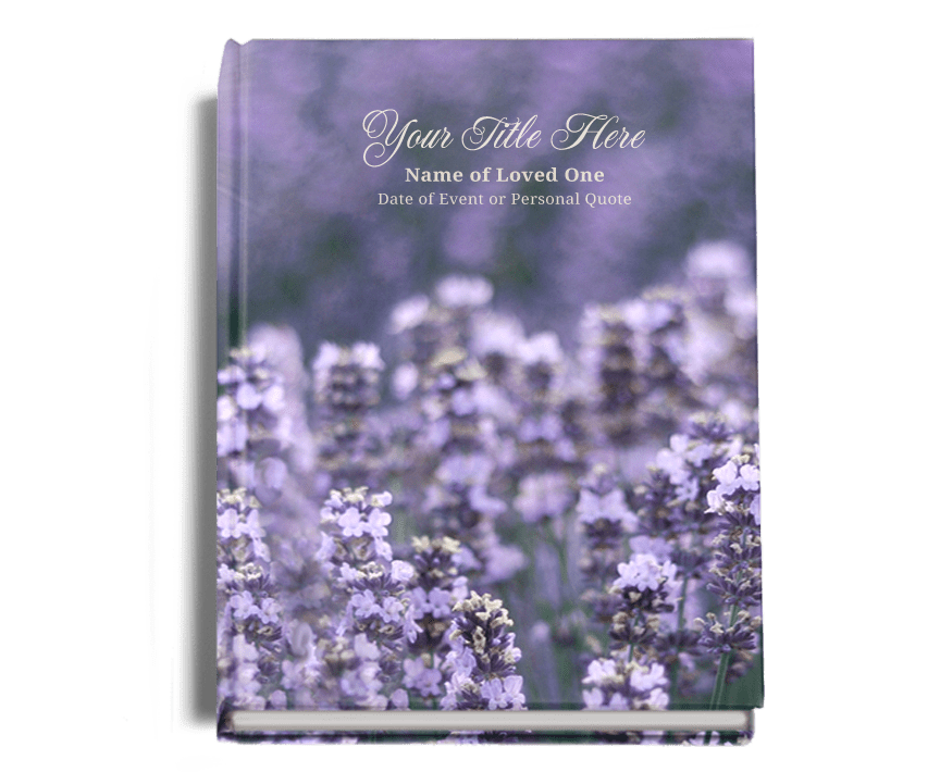 Lilac Perfect Bind Memorial Funeral Guest Book - The Funeral Program Site