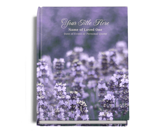 Lilac Perfect Bind Memorial Funeral Guest Book - The Funeral Program Site