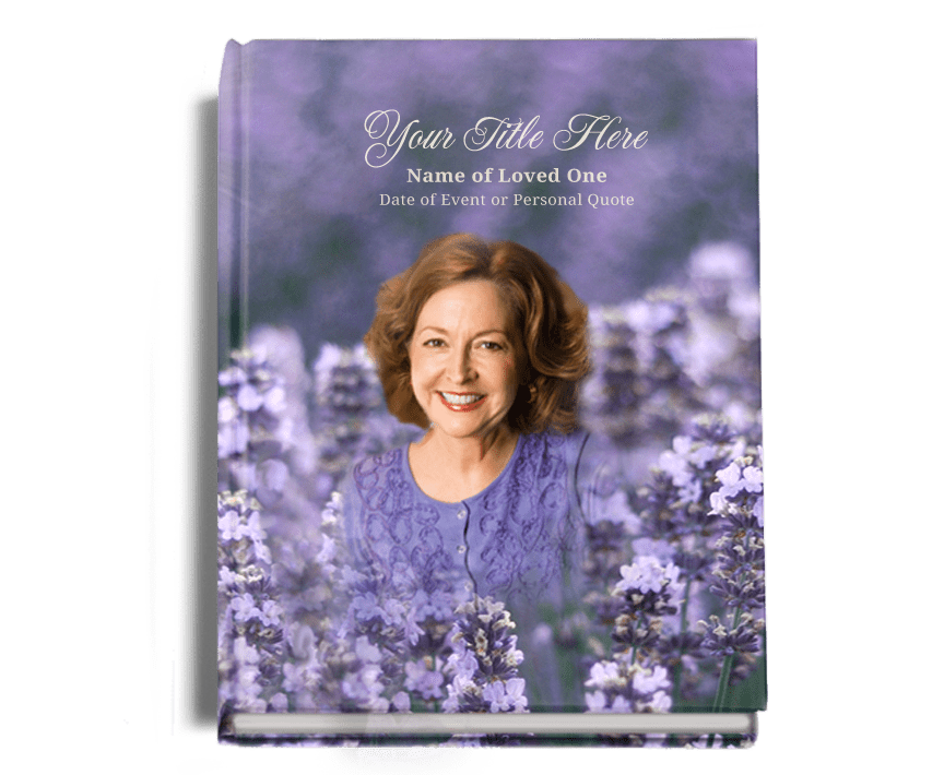 Lilac Perfect Bind Memorial Funeral Guest Book - The Funeral Program Site