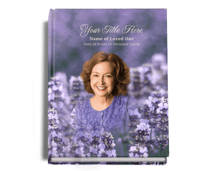 Lilac Perfect Bind Memorial Funeral Guest Book - The Funeral Program Site