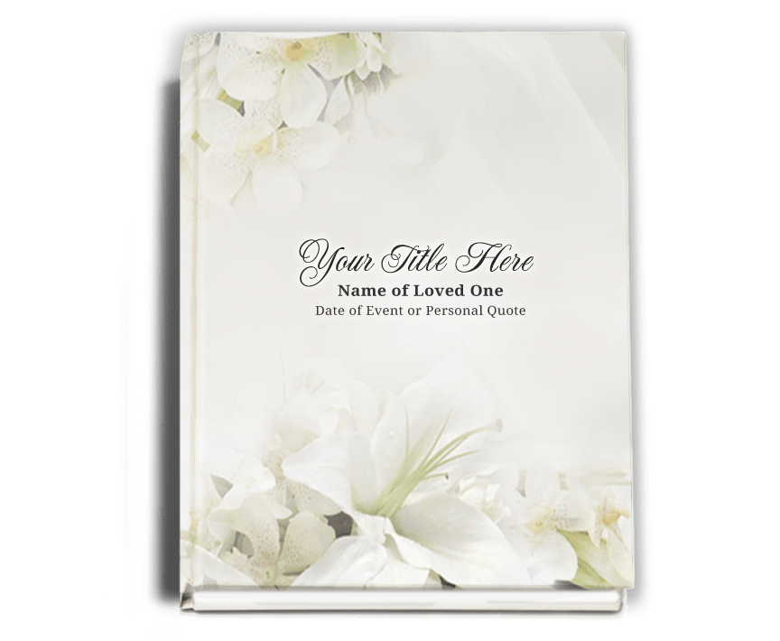 Lily Perfect Bind Memorial Funeral Guest Book - The Funeral Program Site