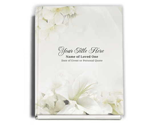 Lily Perfect Bind Memorial Funeral Guest Book - The Funeral Program Site