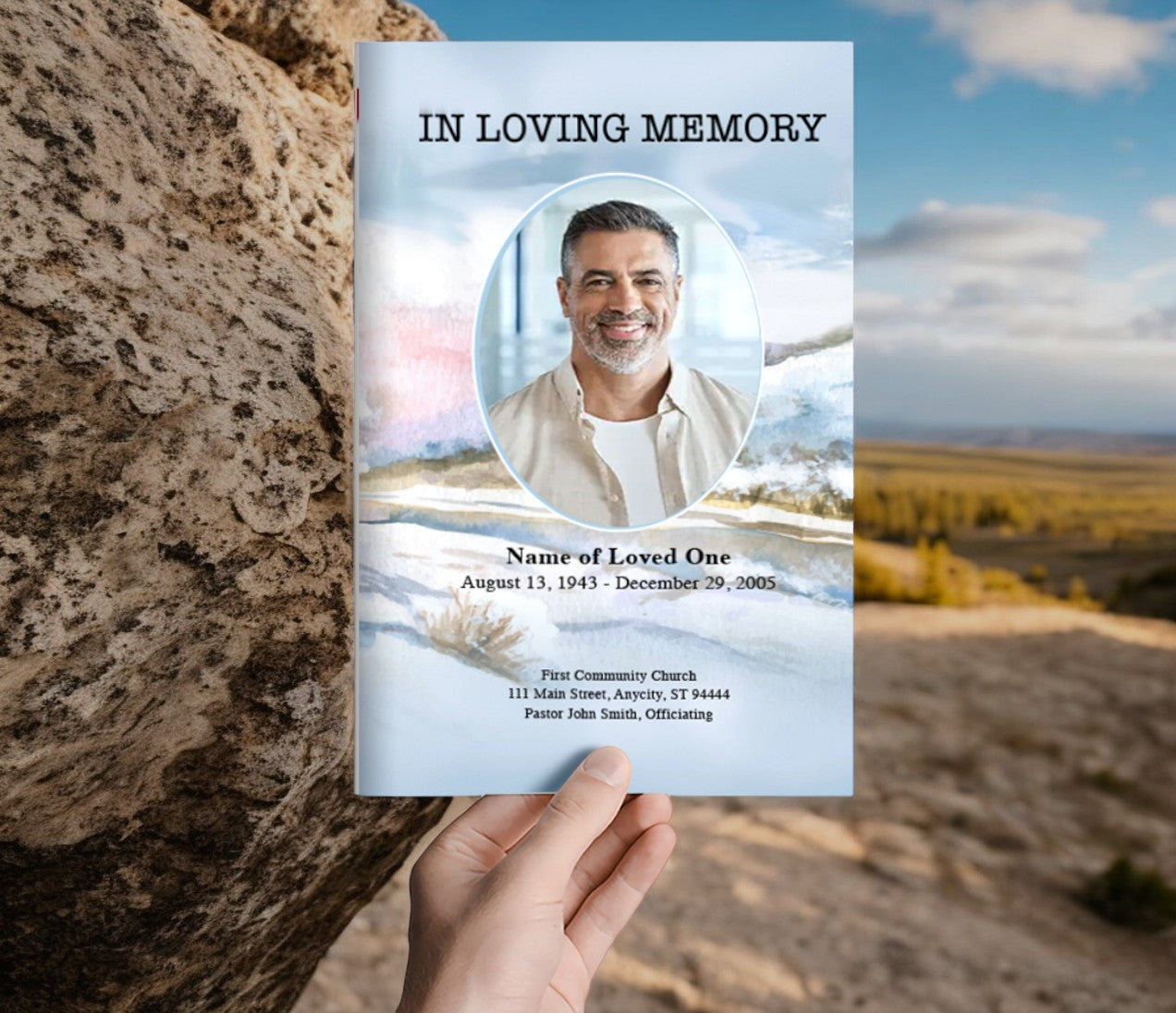 Lone Tree Funeral Program Template