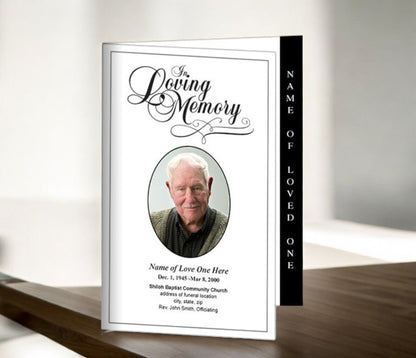 Loving 4 - Sided Graduated Funeral Program Template - The Funeral Program Site