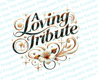 A Loving Tribute Funeral Program Title