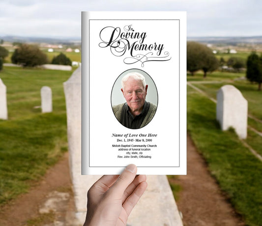 Loving Funeral Program Template