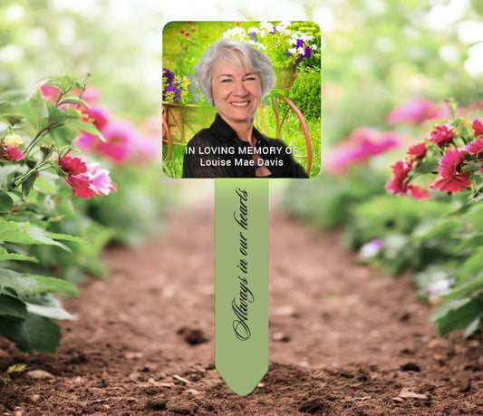 Lush Greens Personalized Memorial Garden Plant Stake