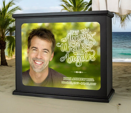 Lush Outdoors Photo Light Box Memorial - The Funeral Program Site