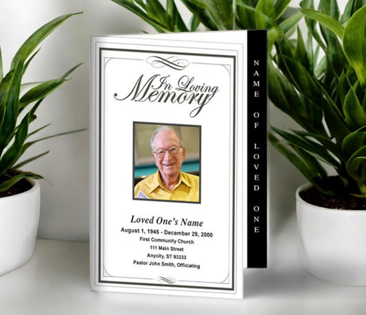 Madison 4-Sided Graduated Funeral Program Template