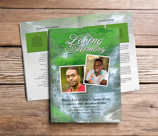 Majestic Funeral Booklet Template - The Funeral Program Site