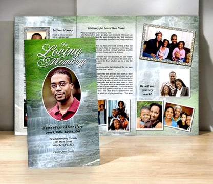 Majestic TriFold Funeral Brochure Template