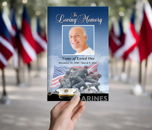 Marines Funeral Program Template