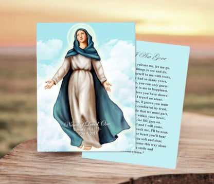 Mary Small Memorial Card Template