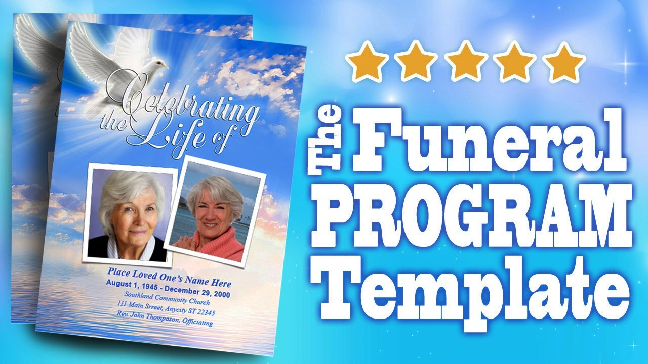 Load video: funeral program templates