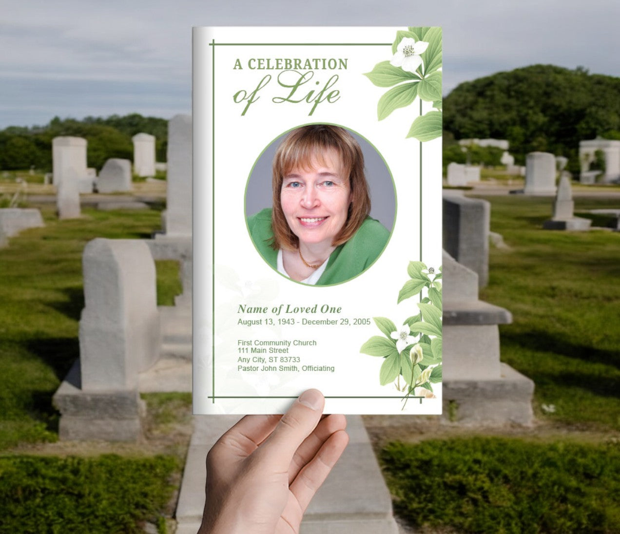 May Funeral Program Template