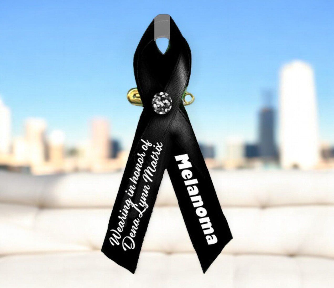 Melanoma Awareness Cancer Ribbon (Black) - Pack of 10 - The Funeral Program Site