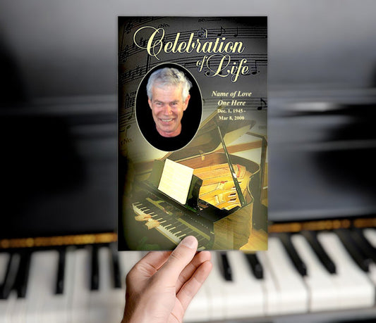 Melody Funeral Program Template - The Funeral Program Site