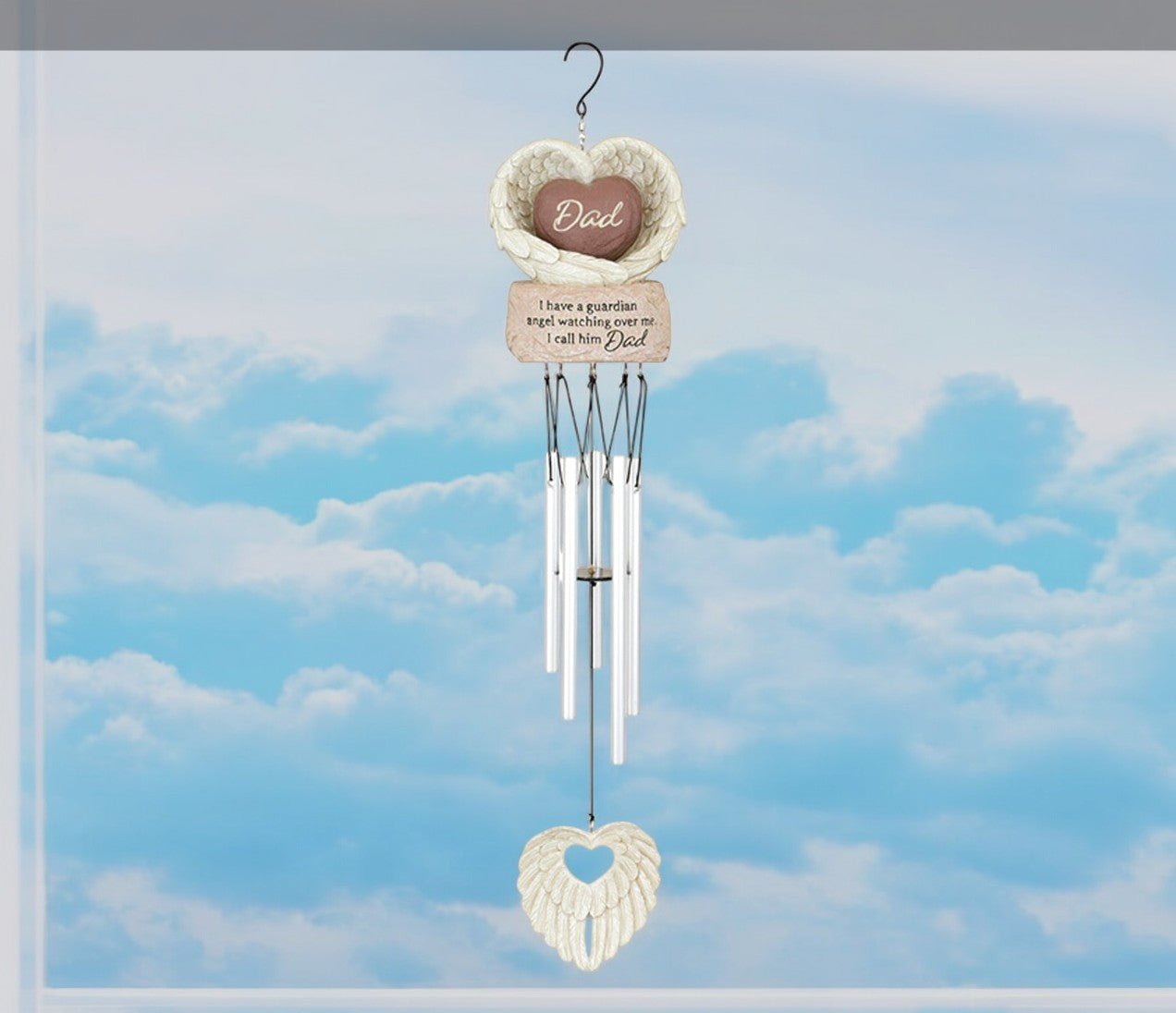 Memorial Wind Chime Dad Heart Guardian Angel - The Funeral Program Site