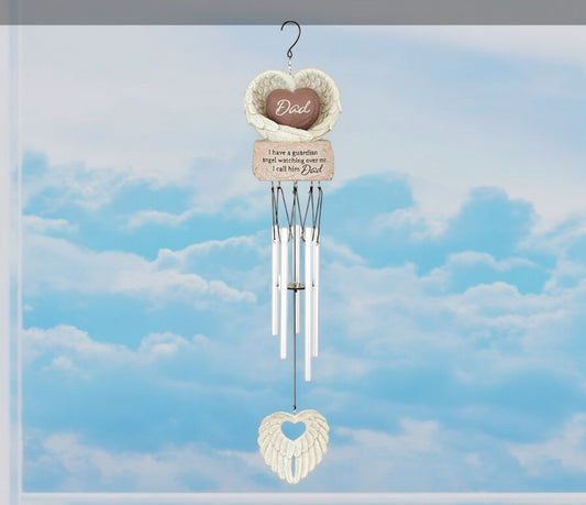 Memorial Wind Chime Dad Heart Guardian Angel - The Funeral Program Site